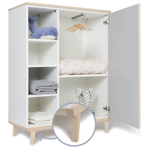 Kleiderschrank 120 cm 1-türig NADO Retro Esche manhattan grey