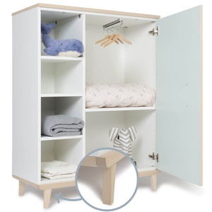 Kleiderschrank 120 cm 1-türig NADO Retro Esche mint