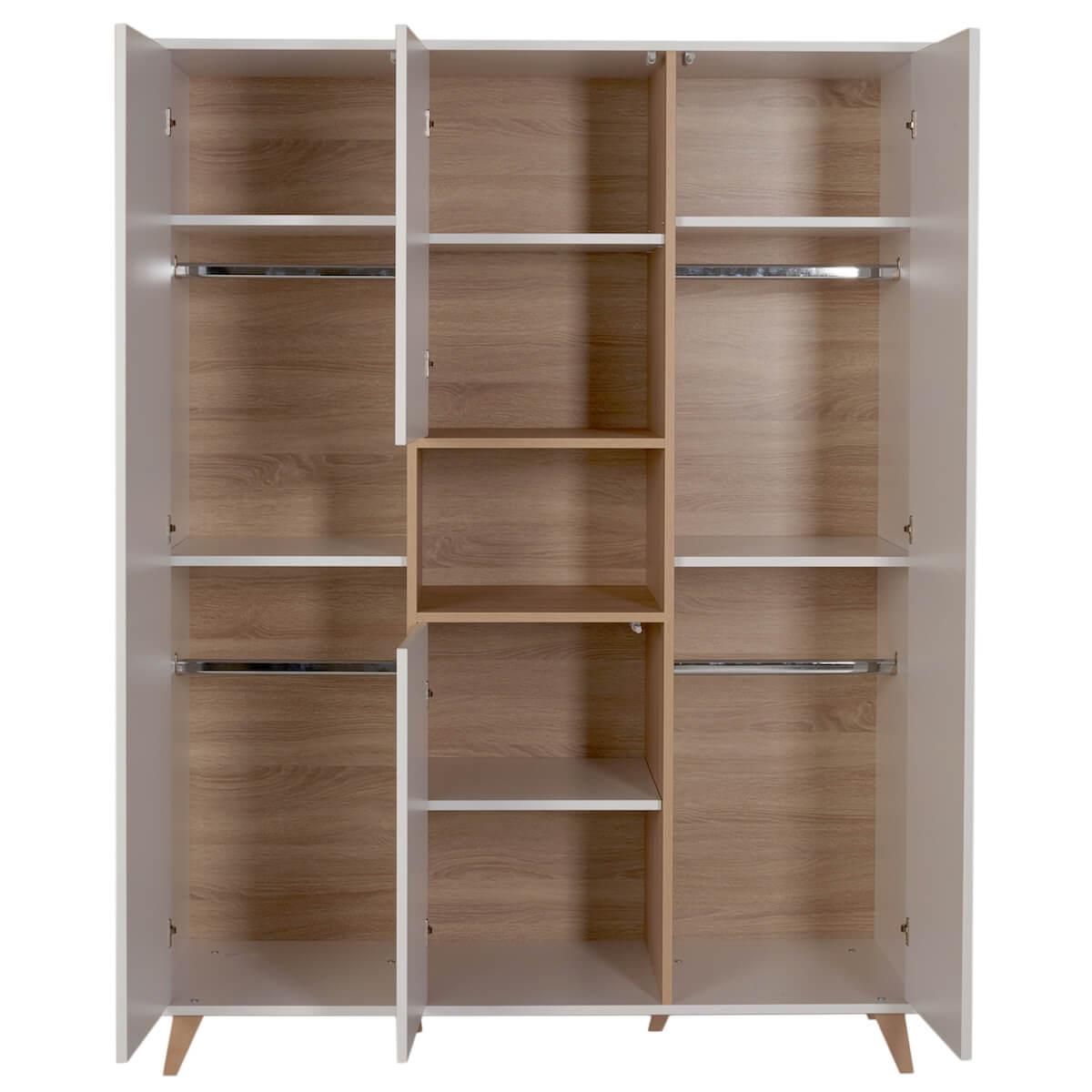 Kleiderschrank 143x190cm LOFT Quax weiß