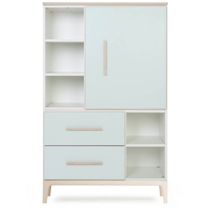 Kleiderschrank 147 cm 1-türig 2 Schubladen NADO Curve Esche mint