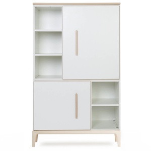 Kleiderschrank 147 cm 2-türig  NADO Curve Esche white