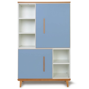 Kleiderschrank 147 cm 2-türig  NADO Retro Buche capri blue