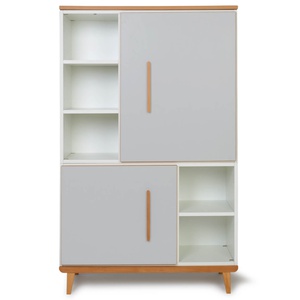 Kleiderschrank 147 cm 2-türig  NADO Retro Buche manhattan grey