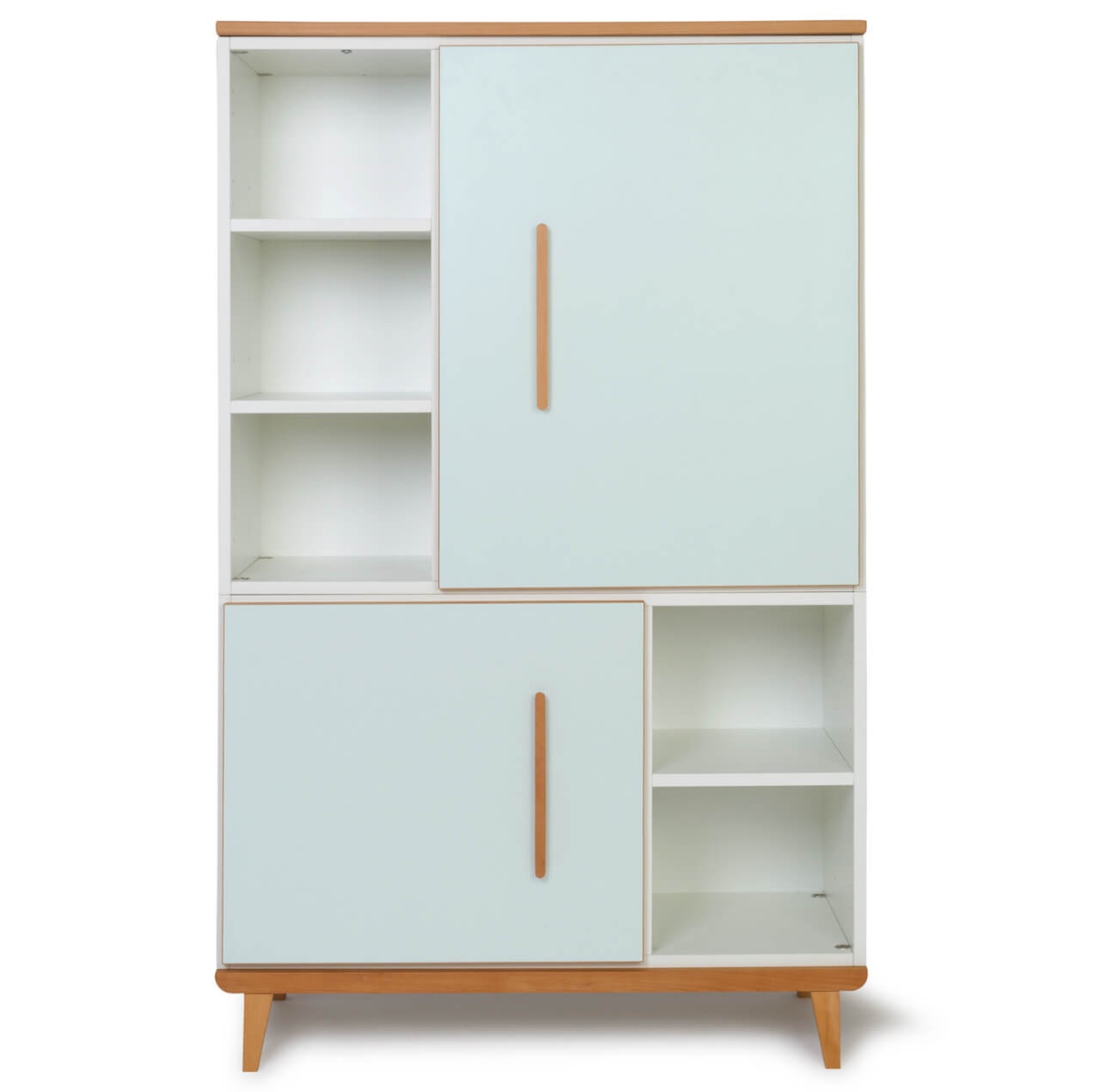 Kleiderschrank 147 cm 2-türig  NADO Retro Buche mint