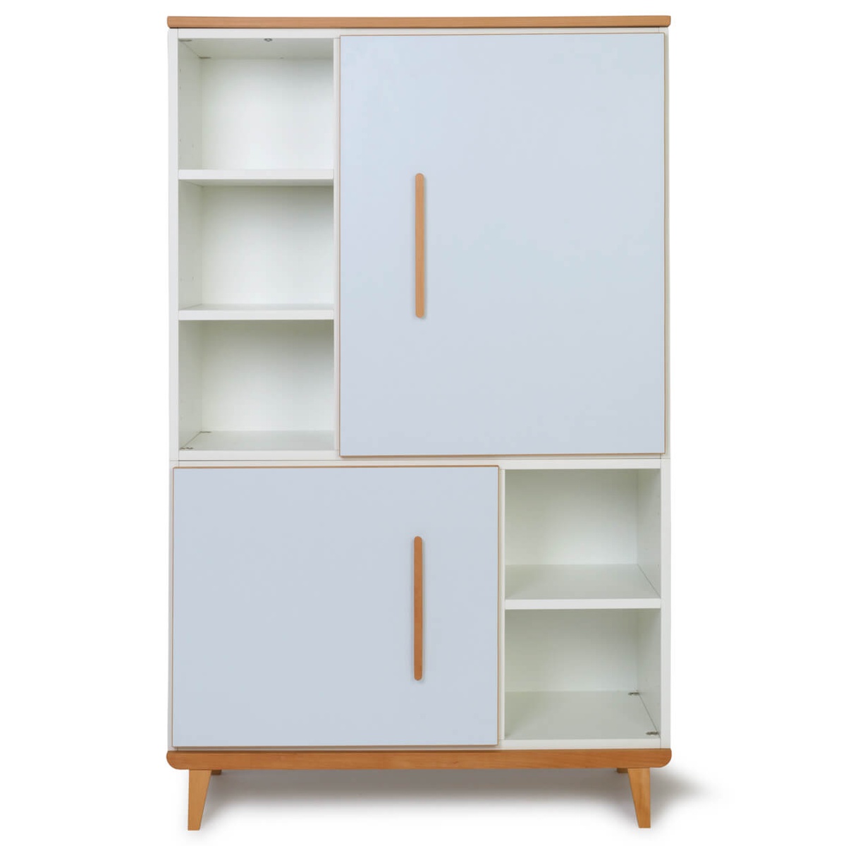 Kleiderschrank 147 cm 2-türig  NADO Retro Buche sky blue