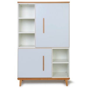 Kleiderschrank 147 cm 2-türig  NADO Retro Buche sky blue