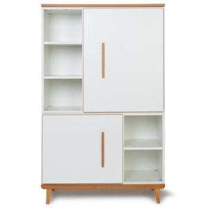 Kleiderschrank 147 cm 2-türig  NADO Retro Buche white