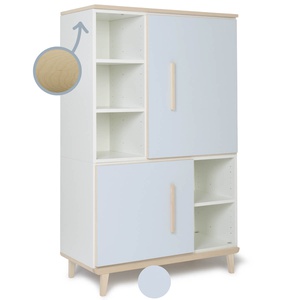 Kleiderschrank 147 cm 2-türig  NADO Retro Esche sky blue