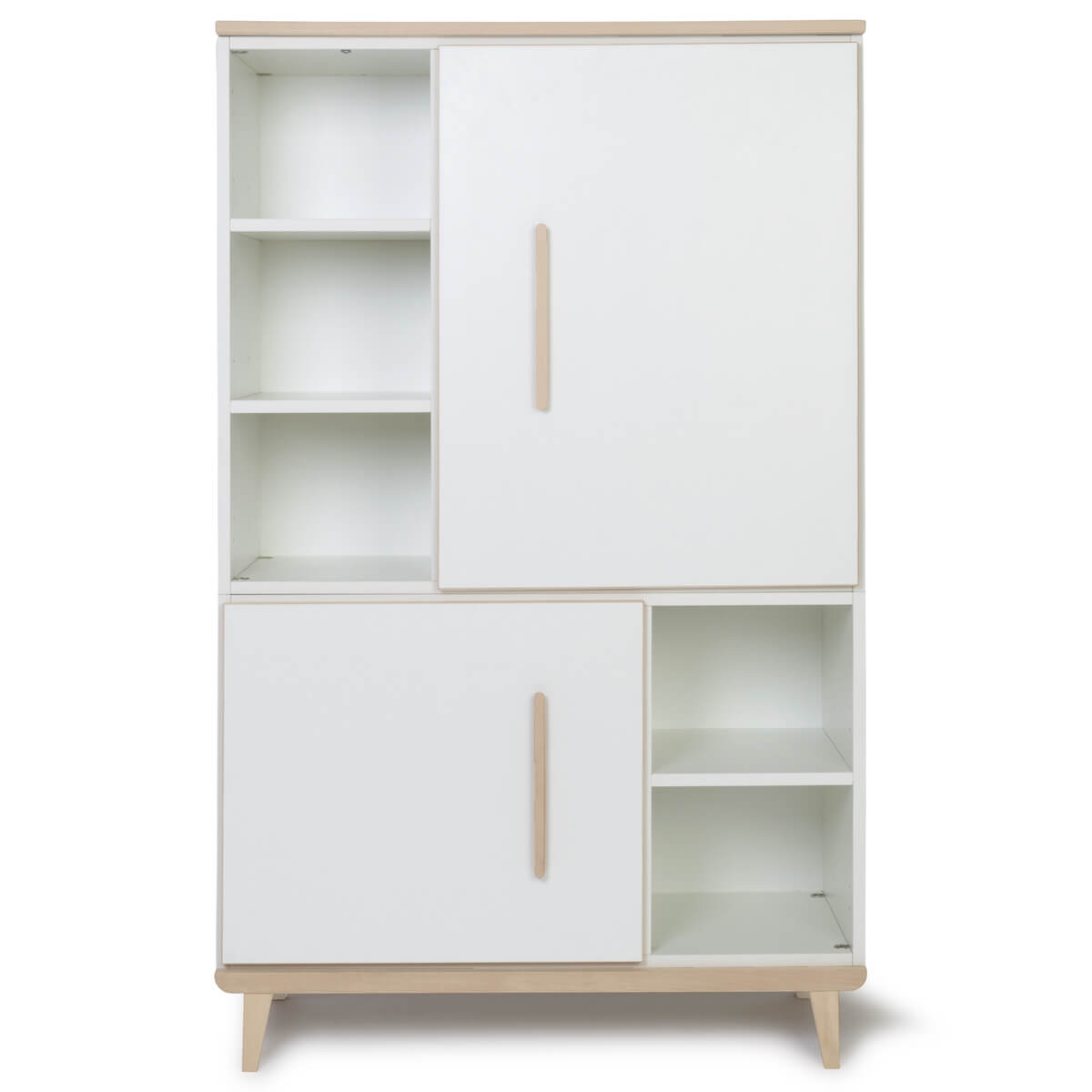 Kleiderschrank 147 cm 2-türig  NADO Retro Esche white
