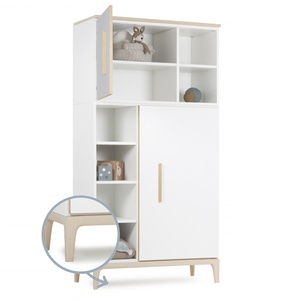 Kleiderschrank 173 cm 2-türig NADO Curve Esche manhattan grey-white