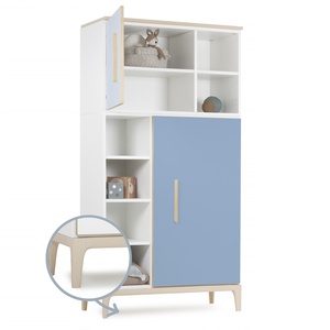 Kleiderschrank 173 cm 2-türig NADO Curve Esche sky blue-capri blue