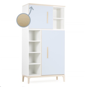Kleiderschrank 173 cm 2-türig NADO Curve Esche sky blue
