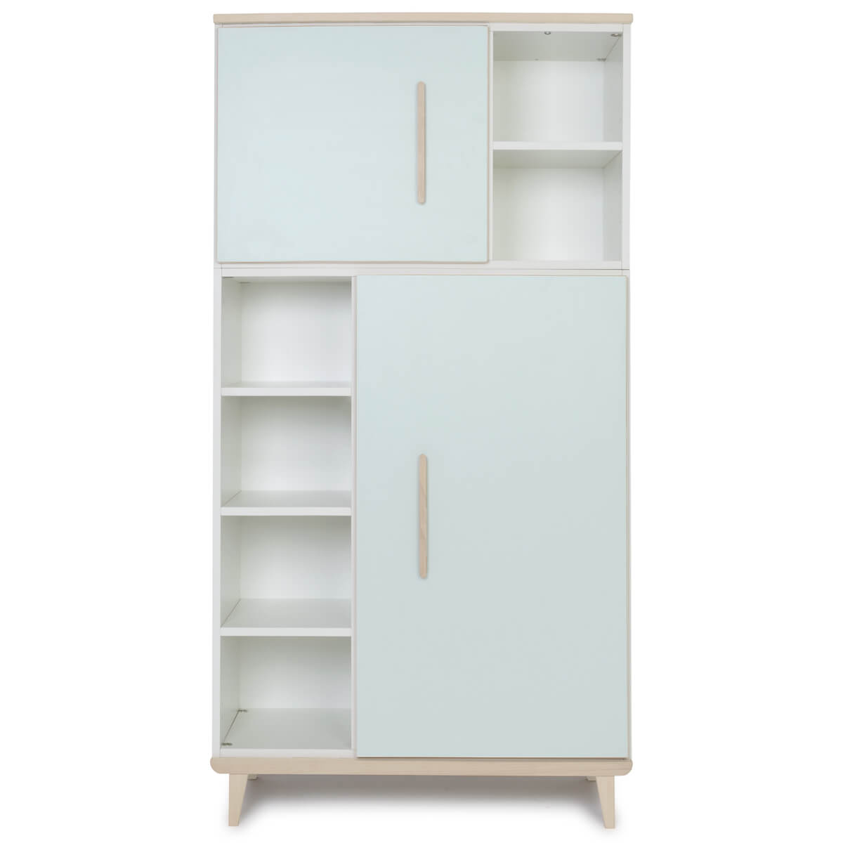 Kleiderschrank 173 cm 2-türig NADO Retro Esche mint