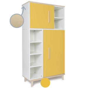 Kleiderschrank 173 cm 2-türig NADO Retro Esche sunshine yellow 