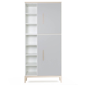 Kleiderschrank 198 cm 2-türig  NADO Curve Esche manhattan grey