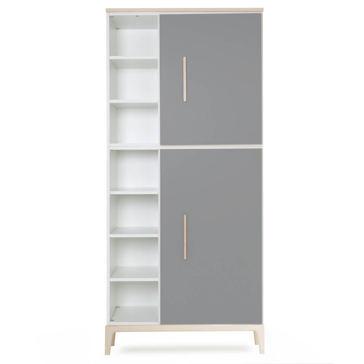 Kleiderschrank 198 cm 2-türig  NADO Curve Esche slate grey