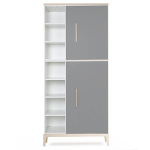 Kleiderschrank 198 cm 2-türig  NADO Curve Esche slate grey