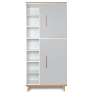 Kleiderschrank 198 cm 2-türig  NADO Retro Buche manhattan grey