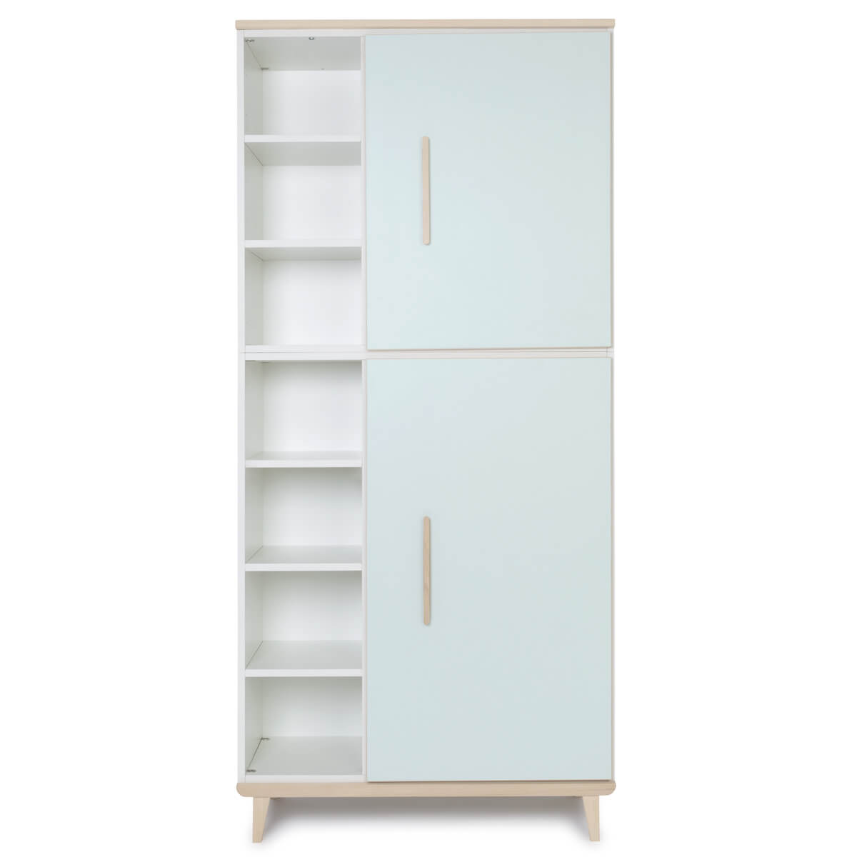 Kleiderschrank 198 cm 2-türig  NADO Retro Esche mint
