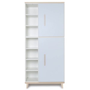 Kleiderschrank 198 cm 2-türig  NADO Retro Esche sky blue