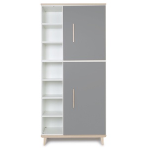 Kleiderschrank 198 cm 2-türig  NADO Retro Esche slate grey