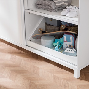 Kleiderschrank 2 Schiebetüren 2 Schubladen OLLI Paidi weiß rosa