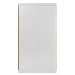 Kleiderschrank 2 Türen FLAI Müller Small Living weiß-Birkenkante