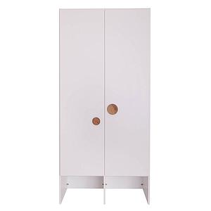 Kleiderschrank 2 Türen KASVA weiß-Eiche