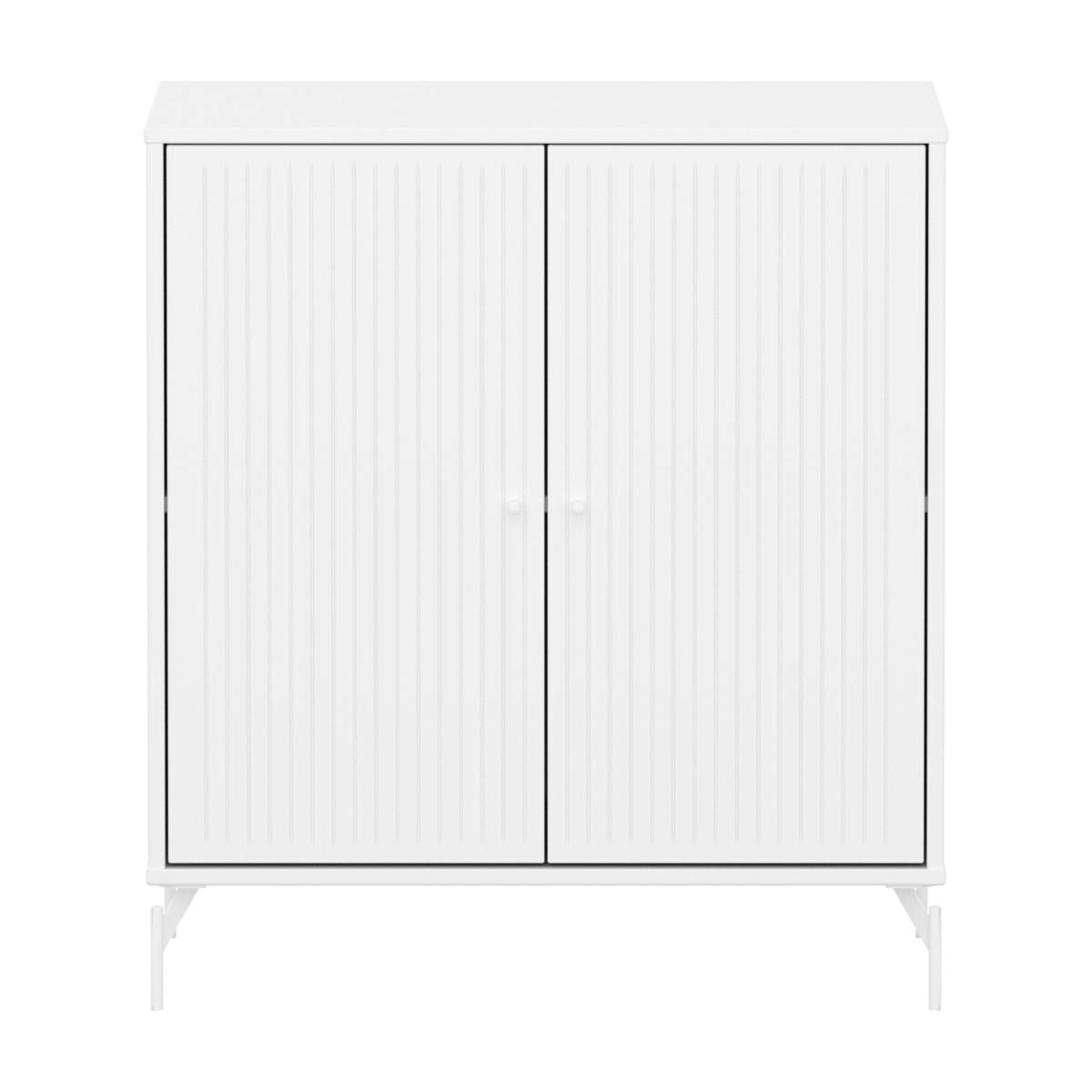 Kleiderschrank 2 Türen Rillen mit Fuß SAGA Flexa weiß