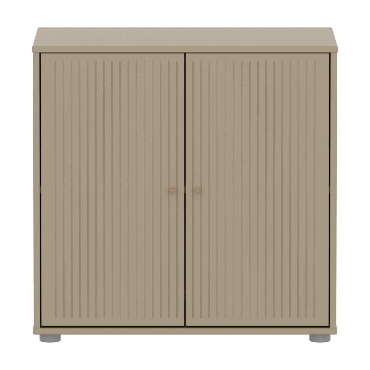 Kleiderschrank 2 Türen Rillen SAGA Flexa Eiche Hafer hellgrau