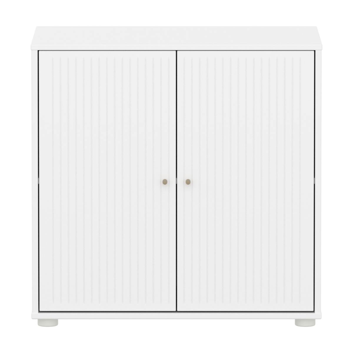 Kleiderschrank 2 Türen Rillen SAGA Flexa weiß oat