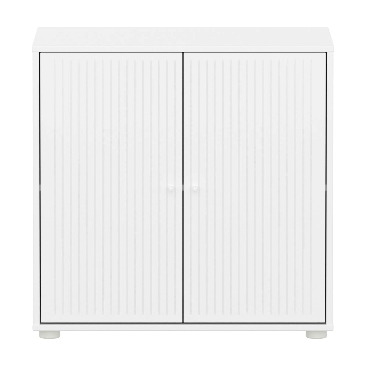 Kleiderschrank 2 Türen Rillen SAGA Flexa weiß