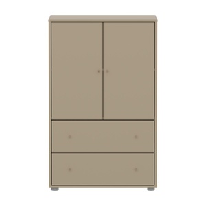 Kleiderschrank 2 Türen und 2 Schubladen SAGA Flexa Eiche Hafer hellgrau