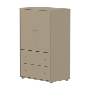 Kleiderschrank 2 Türen und 2 Schubladen SAGA Flexa Eiche Hafer hellgrau