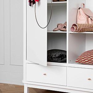 Kleiderschrank 2 Türen WOOD Oliver Furniture weiß