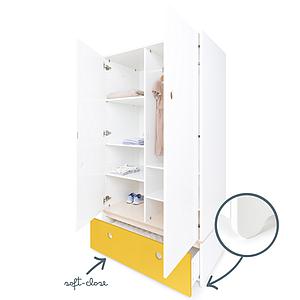 Kleiderschrank 2-türig COLORFLEX Schublade nectar yellow 