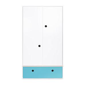 Kleiderschrank 2-türig COLORFLEX Schublade paradise blue 
