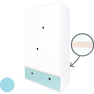 Kleiderschrank 2-türig COLORFLEX sky blue 