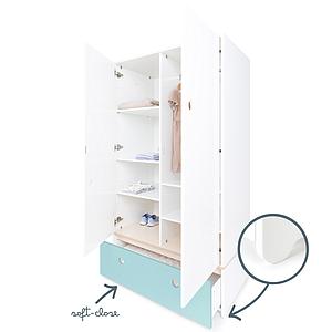 Kleiderschrank 2-türig COLORFLEX sky blue 