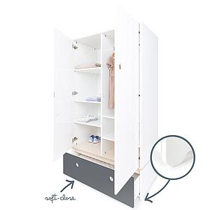 Kleiderschrank 2-türig COLORFLEX space grey