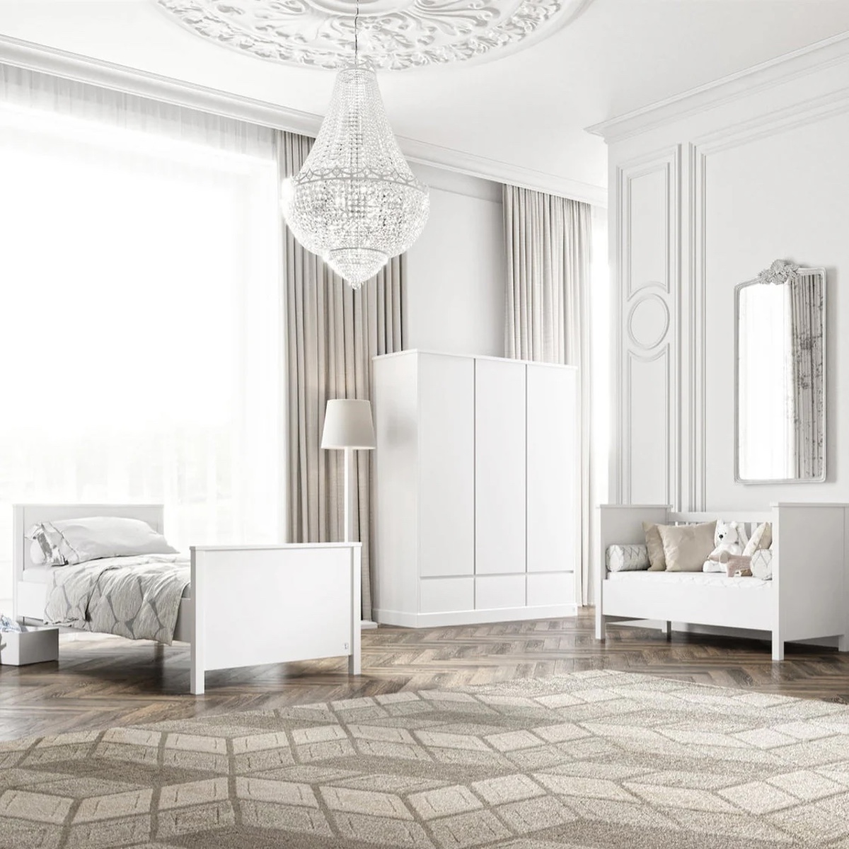 Kleiderschrank 3 Türen PRESTIGE 3 Schubladen Lui e Lei