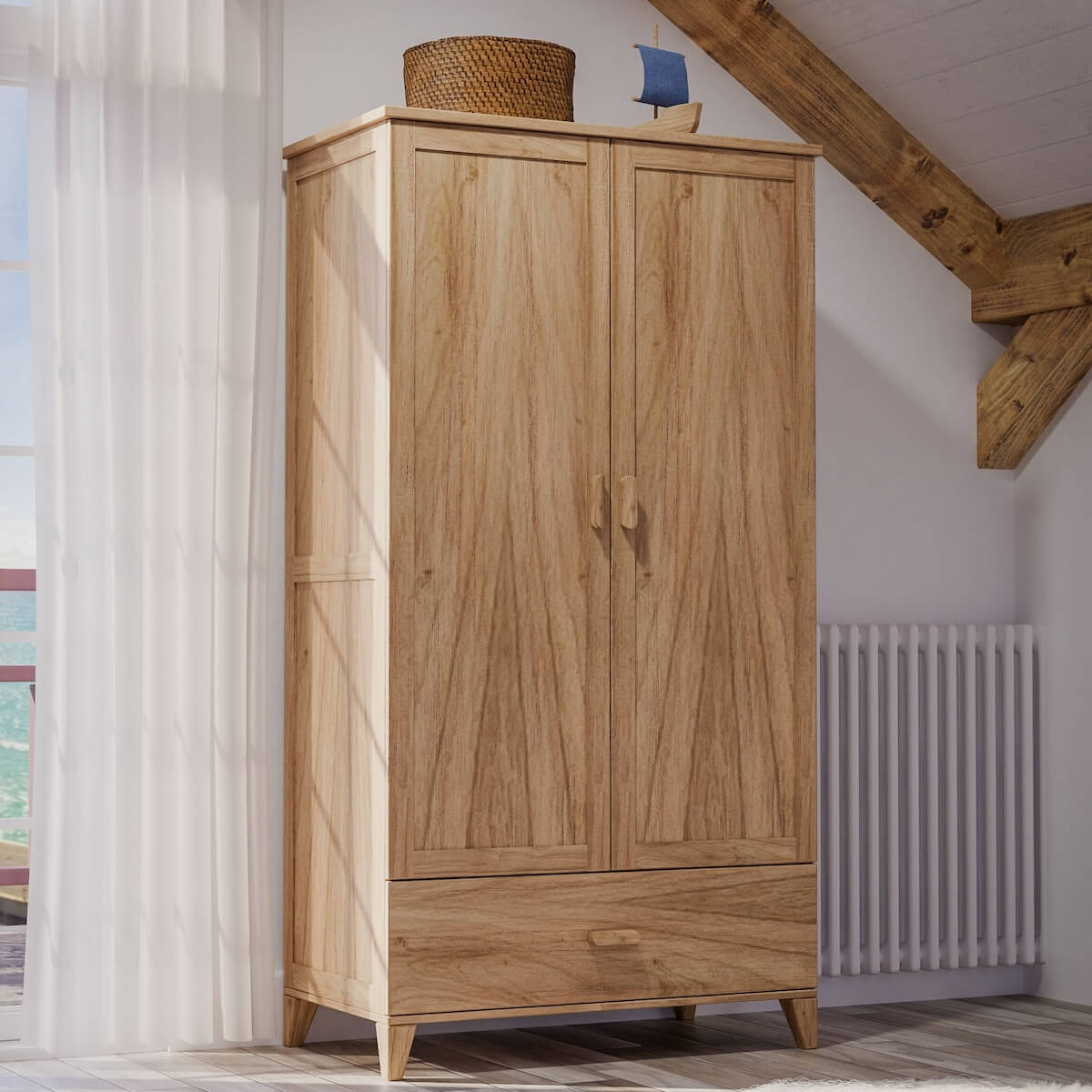 Kleiderschrank 92,6x52x175cm NAIA HOLZ Theo Bebe natürlich
