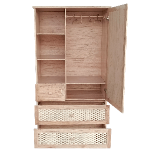 Kleiderschrank 93,6x52x86,5cm MARELIA HOLZ Theo Bebe natürlich