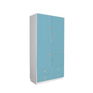 Kleiderschrank 93x184cm DESTYLE de Breuyn weiß blau