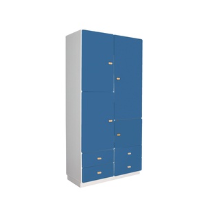 Kleiderschrank 93x184cm DESTYLE de Breuyn weiß dunkelblau