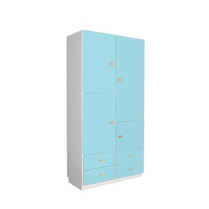 Kleiderschrank 93x184cm DESTYLE de Breuyn weiß kristallblau