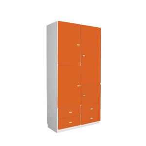 Kleiderschrank 93x184cm DESTYLE de Breuyn weiß orange