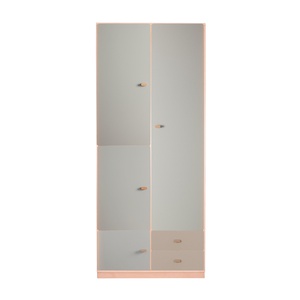 Kleiderschrank 93x218cm DESTYLE de Breuyn naturgrau hellgrau