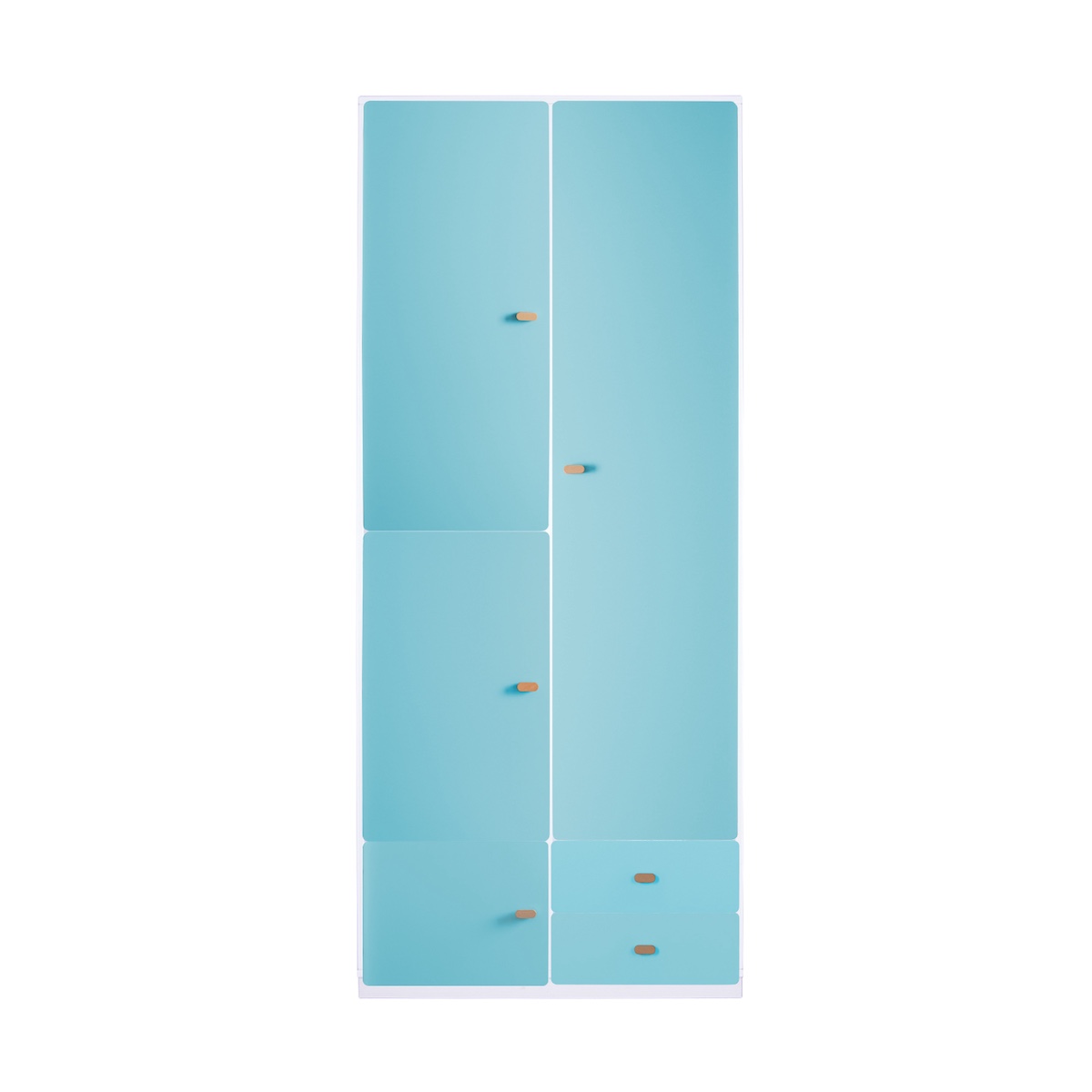 Kleiderschrank 93x218cm DESTYLE de Breuyn weiß blau