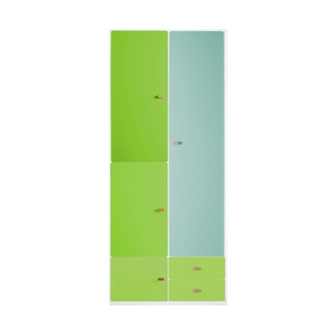 Kleiderschrank 93x218cm DESTYLE de Breuyn weiß-limette-mint